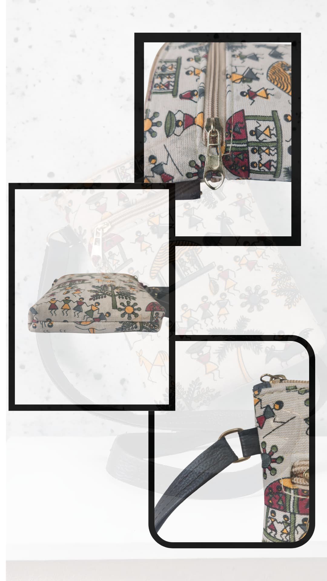 Handmade Multi Colour Printed Design Sling Bag thumbnail 7